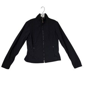 Lucy Womens Full‎ Zip Jacket Black Quilted Lightweight Athletic Small S